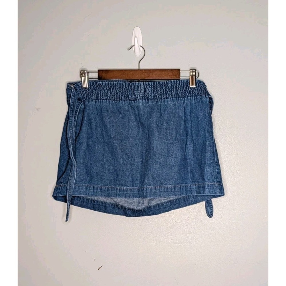 Madewell Denim Jean Micro‎ Mini Skirt Size XS Elastic Waist Cute Skirt - Picture 13 of 16
